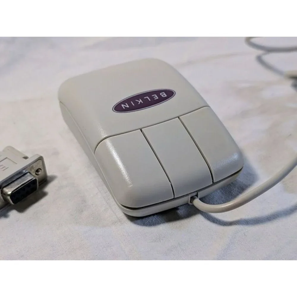 Vintage Belkin Serial & PS/2 Mouse - 990130122